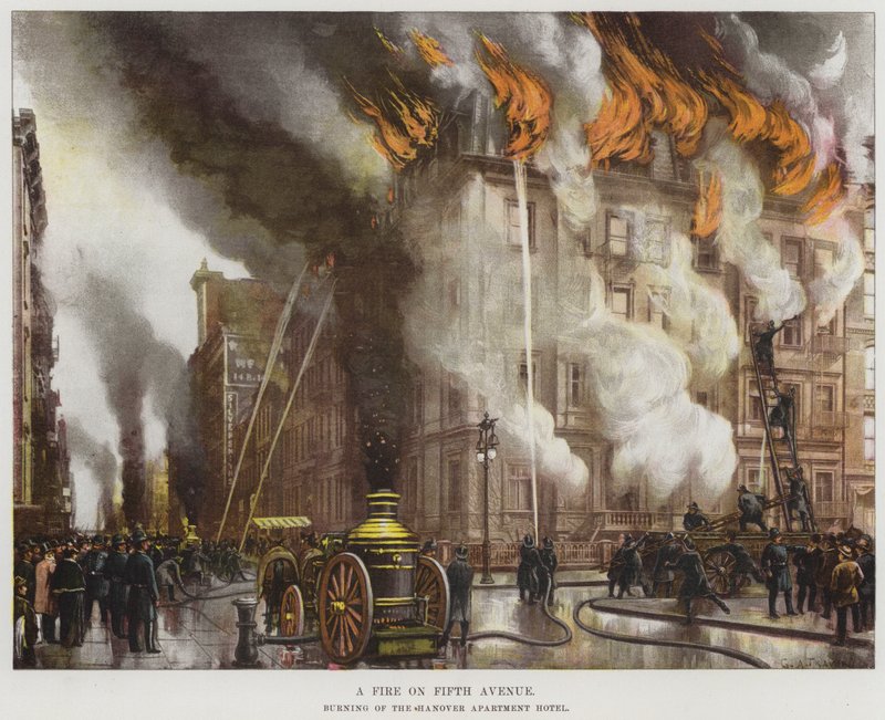 A Fire on Fifth Avenue by American School