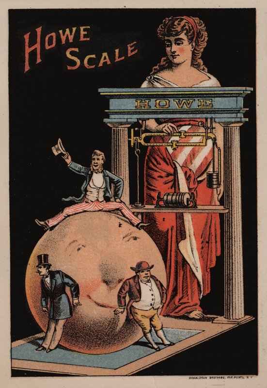 Advertisement for Howe weighing scales by American School