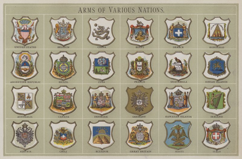 Arms of Various Nations by American School