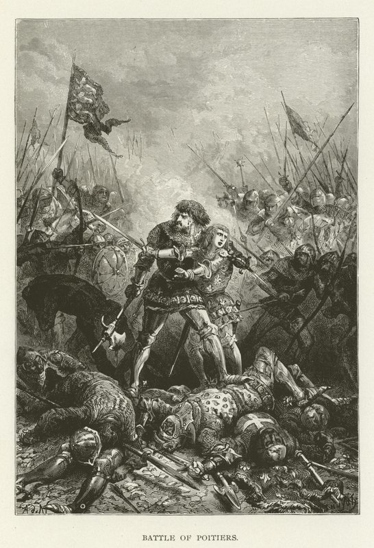 Battle of Poitiers by American School
