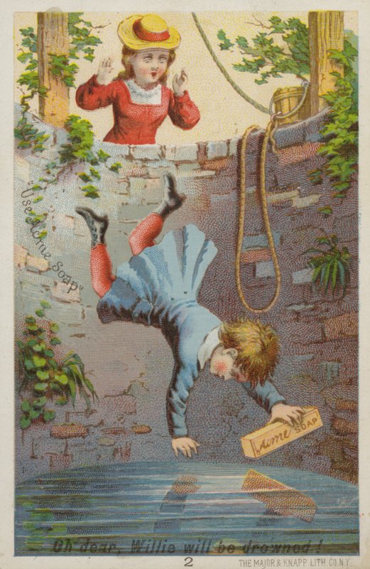 Boy Falling into Well by American School