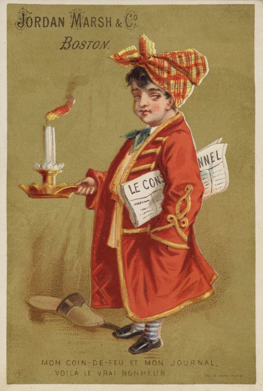 Boy with Newspaper Carrying Lit Candle by American School