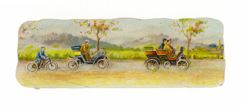 Busy Road with Cars and Cycles by American School