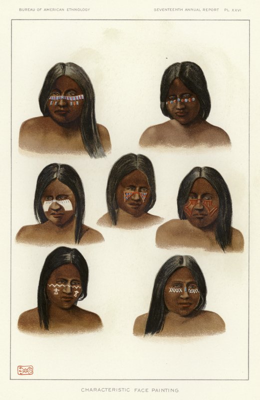 Characteristic Face Painting by American School