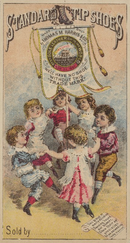 Children Dancing Round Banner by American School