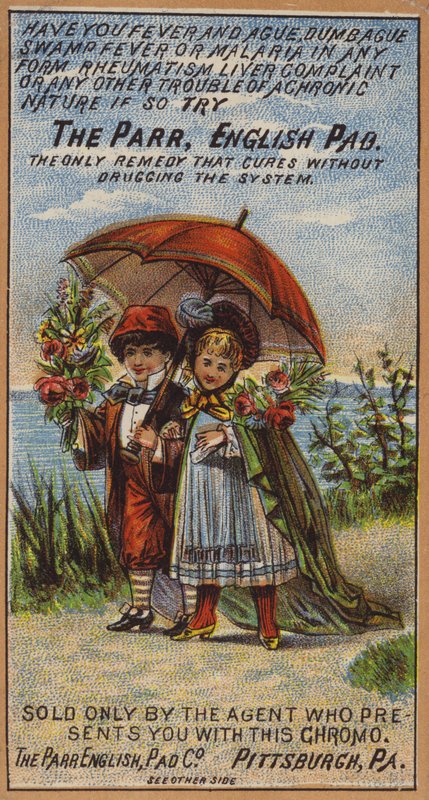 Couple Strolling Under Umbrella by American School