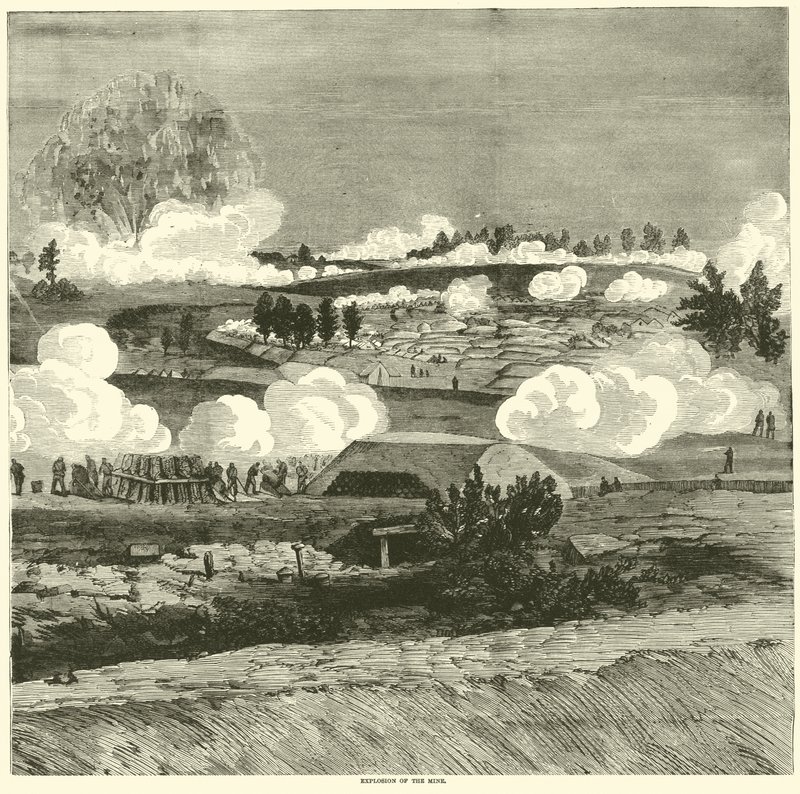 Explosion of the Mine, July 1864 by American School
