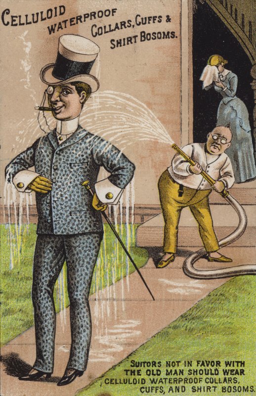 Gentleman in Suit Being Hosed Down by American School