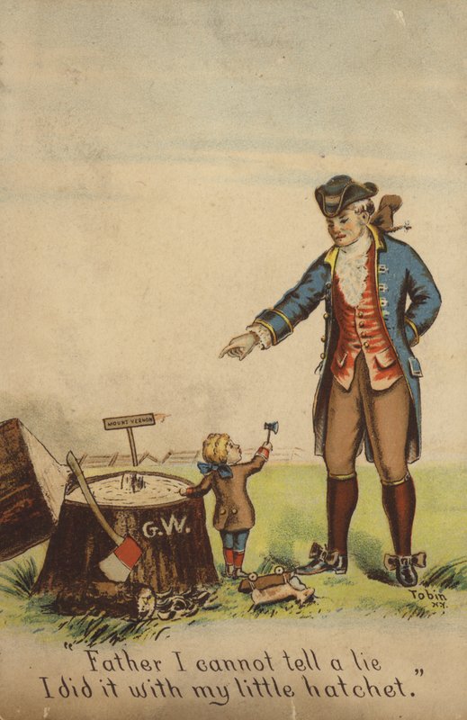 George Washington Confessing to His Father by American School