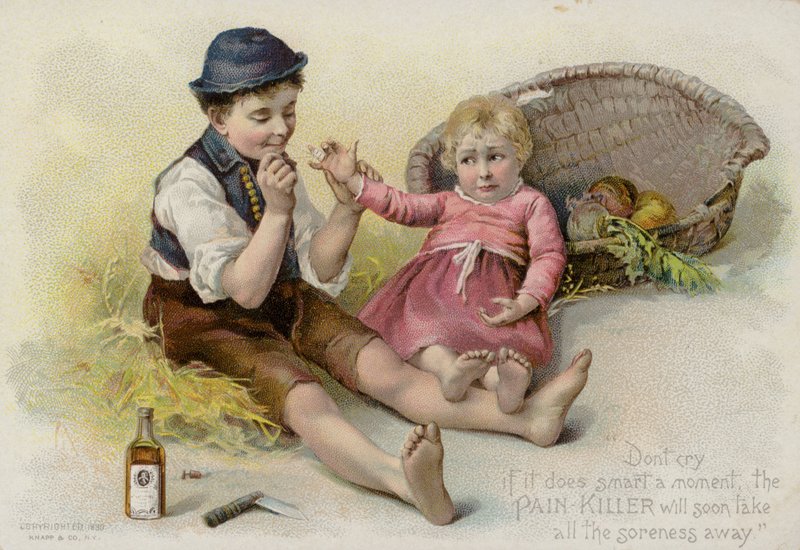 Girl with Sore Finger Crying by American School