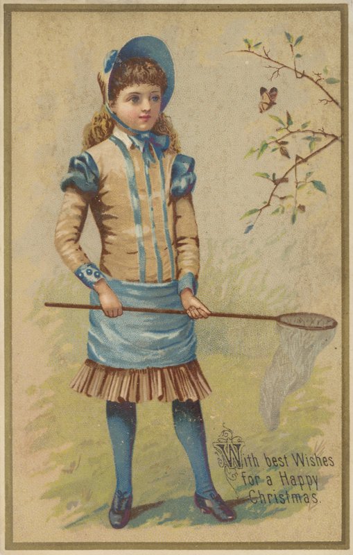 Girl Catching a Butterfly by American School