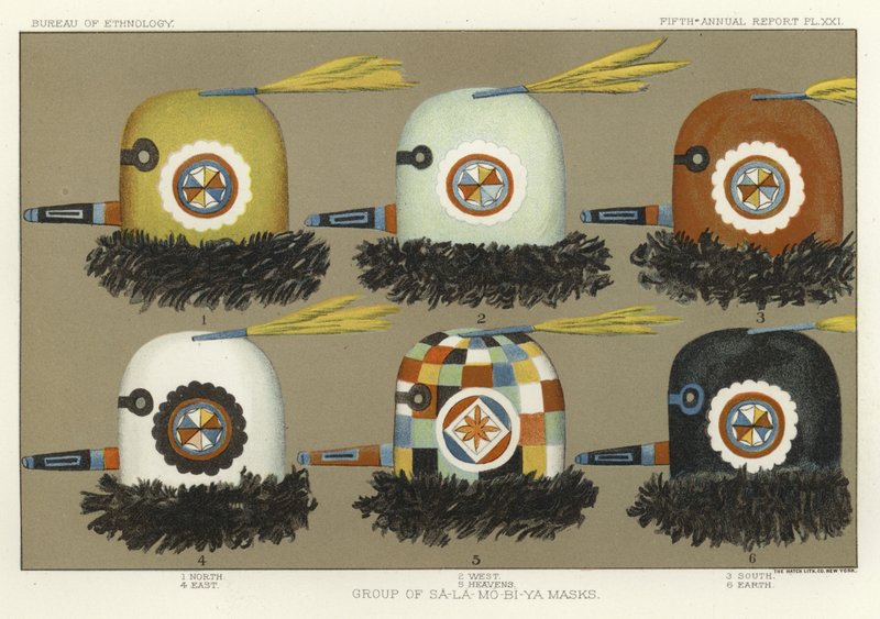 Group of Sa-La-Mo-Bi-Ya Masks by American School