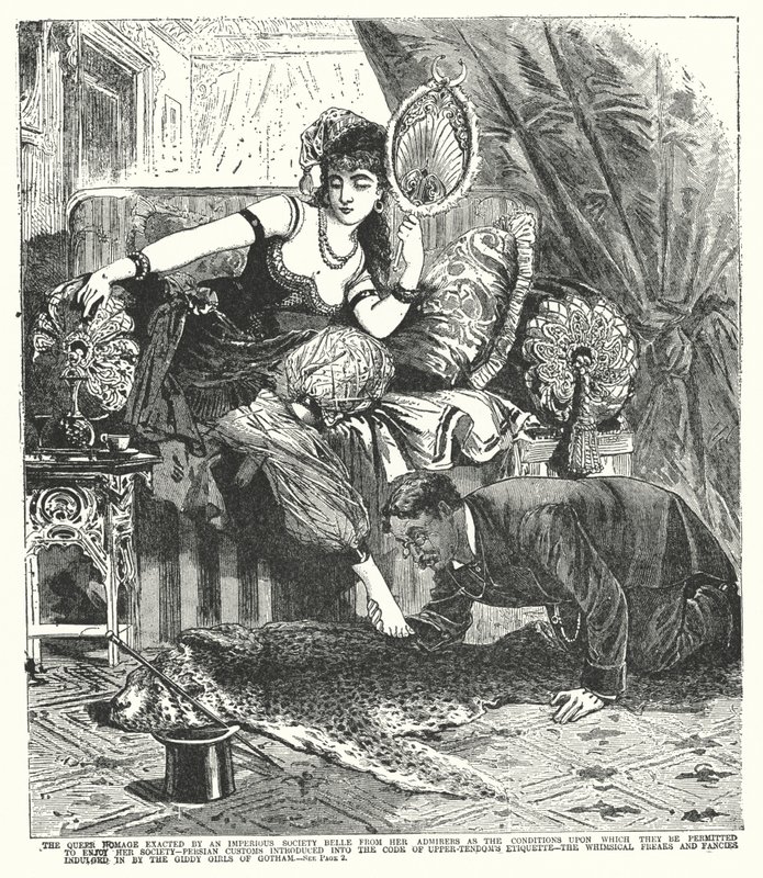 Homage Exacted by an Imperious Society Belle by American School