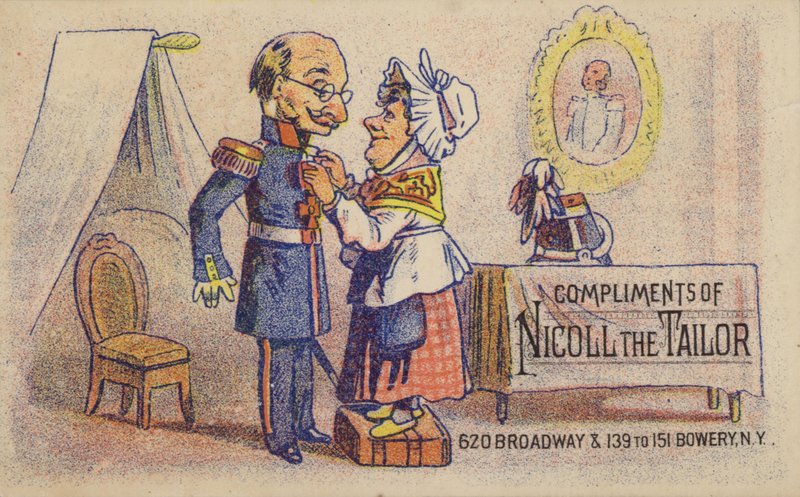 Lady Dressing Soldier by American School
