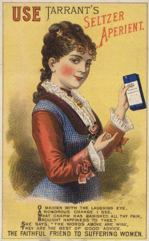 Lady Holding Bottle by American School
