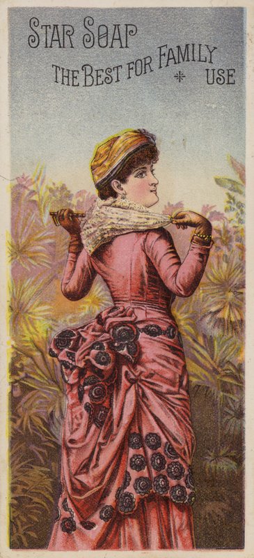 Lady Posing with Parasol by American School