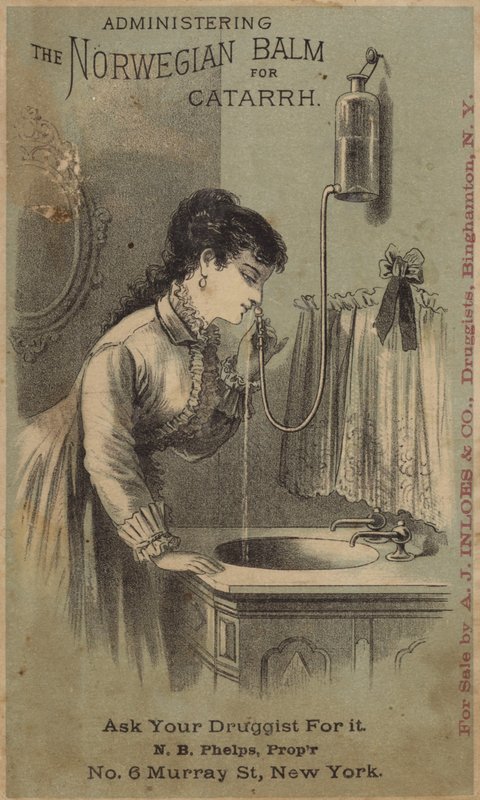 Lady Treating Catarrh by American School