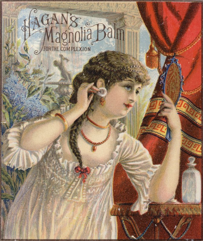 Lady Applying Skin Cream by American School