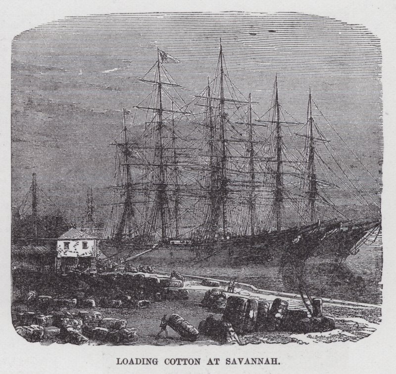 Loading Cotton at Savannah by American School