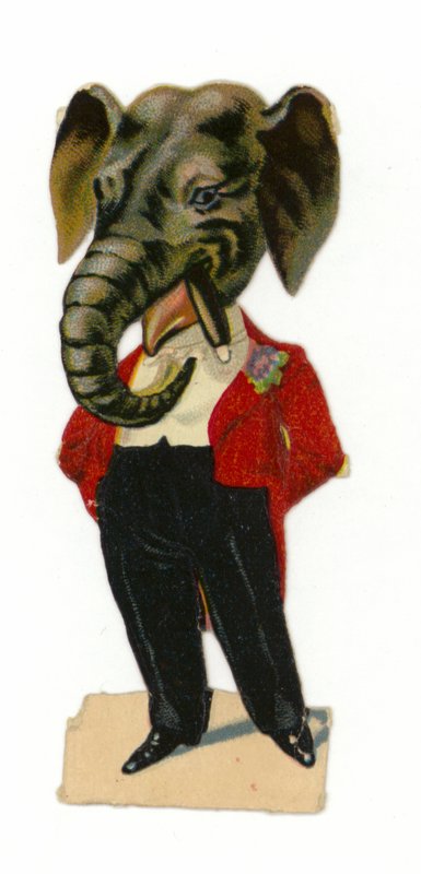 Man Wearing Elephant Head by American School