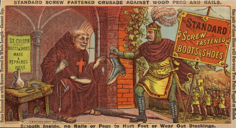 Monk and Crusader by American School