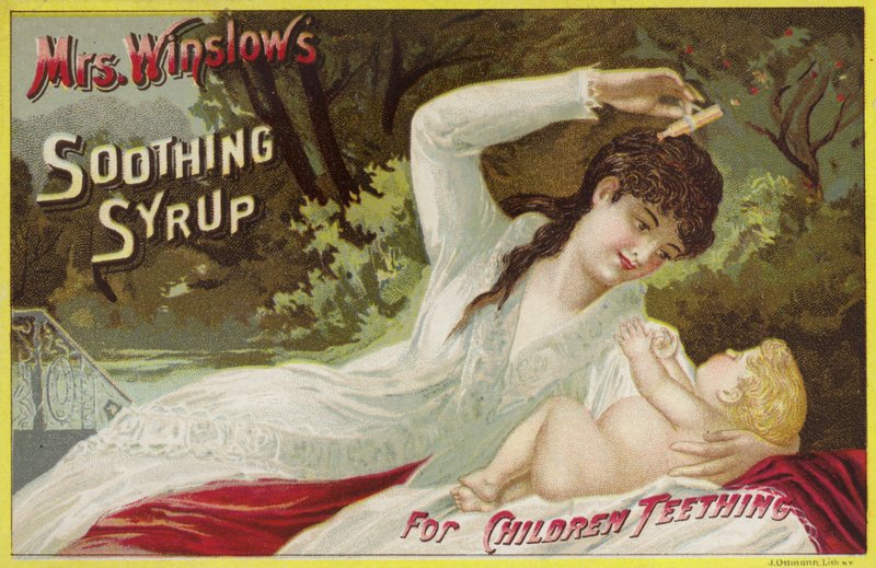 Mother and Teething Baby by American School