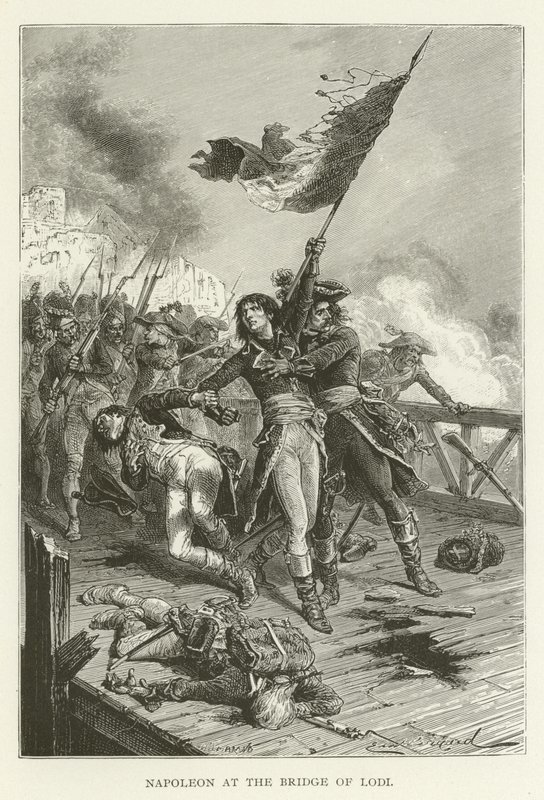 Napoleon at the Bridge of Lodi by American School
