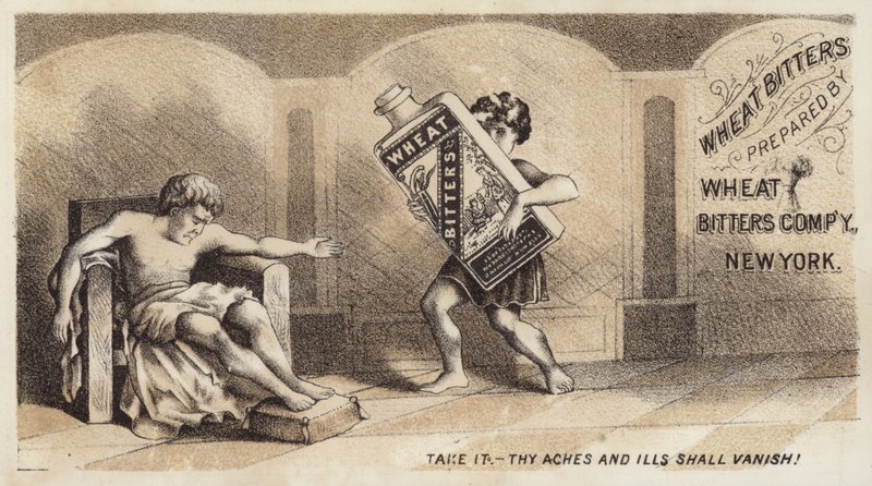 Offering Medication To Sick Man by American School