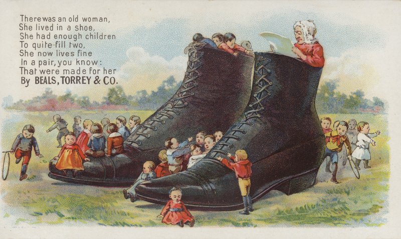 Old Woman in a Shoe by American School
