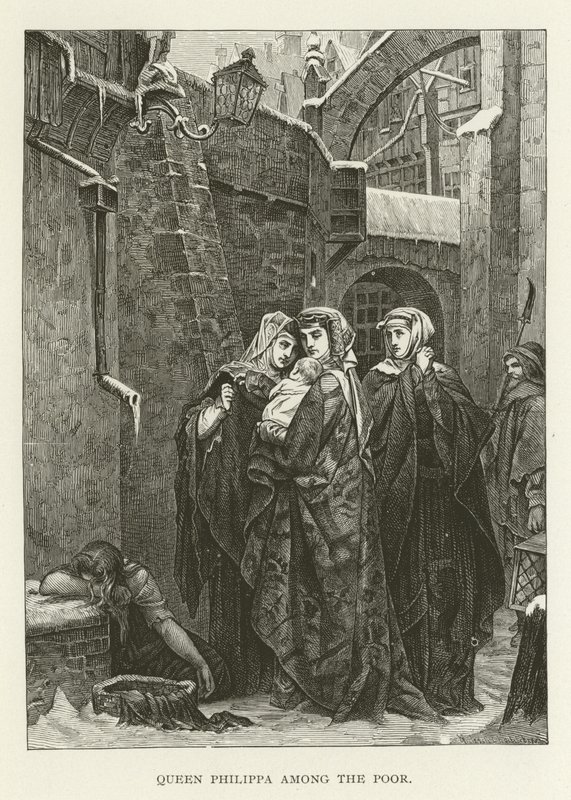 Queen Philippa Among the Poor by American School