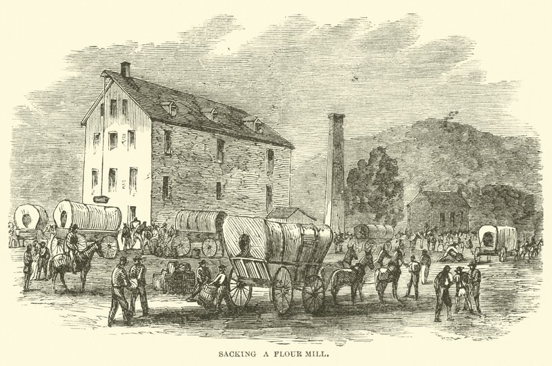 Sacking a Flour Mill, July 1864 by American School