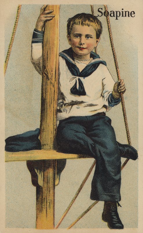 Sailor Boy Sitting on Rigging by American School