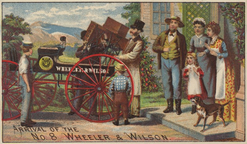 Sewing Machine Being Delivered by American School
