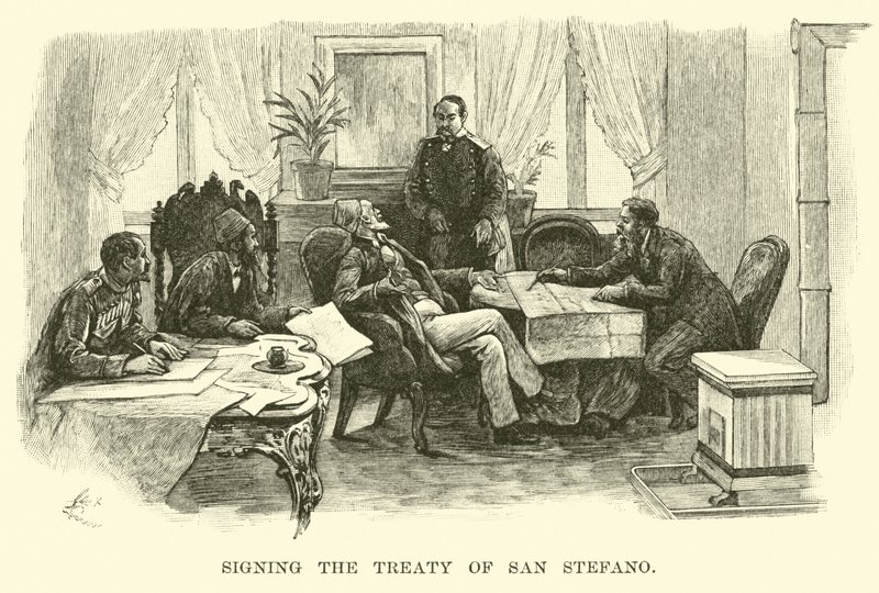 Signing the Treaty of San Stefano by American School
