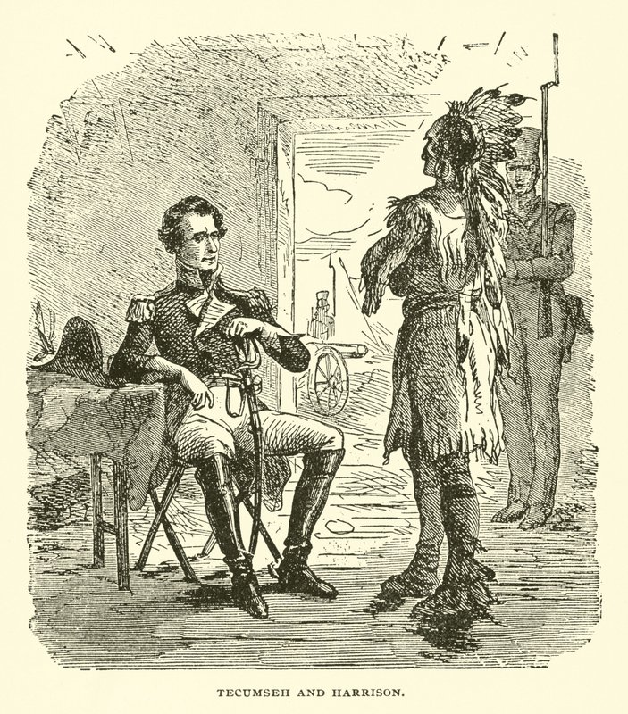Tecumseh and Harrison by American School