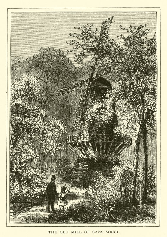 The Old Mill of Sans Souci by American School