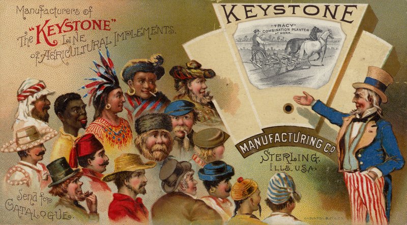 Uncle Sam Advertising Agricultural Implements by American School