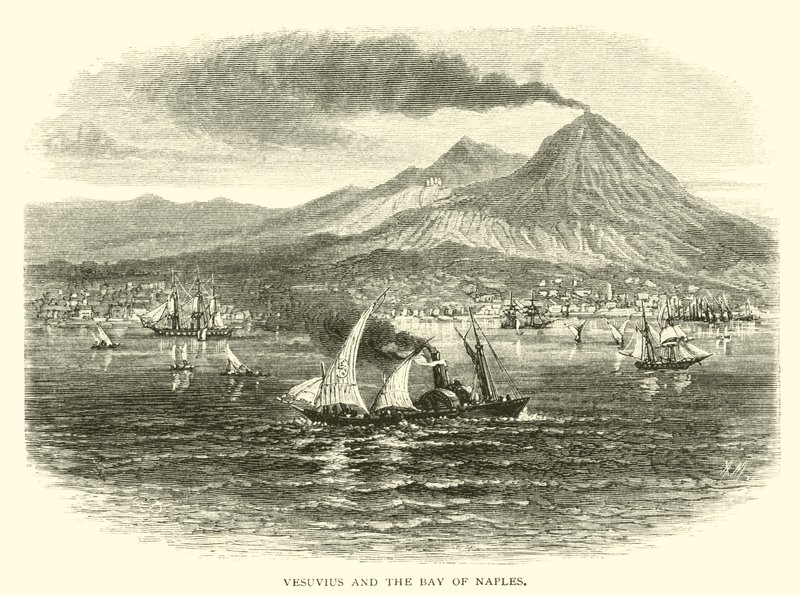 Vesuvius and the Bay of Naples by American School