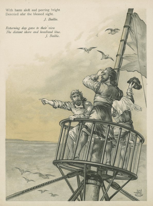 Lookouts Sighting Land in the New World by Andrew Melrose