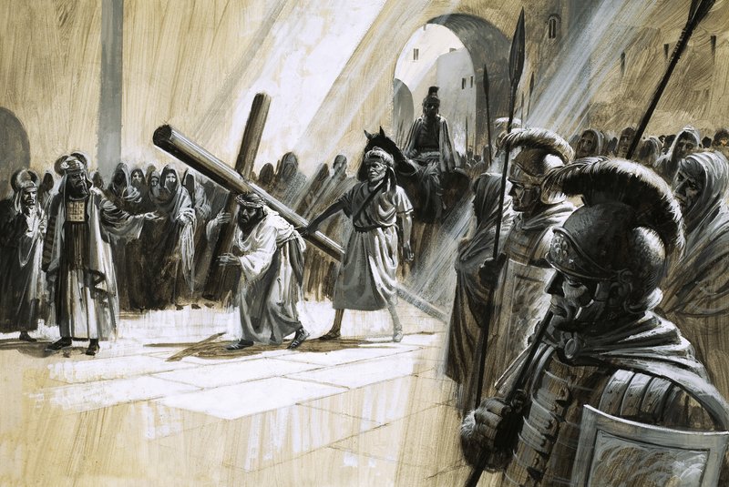 Christ carrying the cross by Andrew Howat