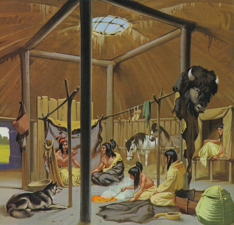 Mandan Earth Lodge by Angus McBride