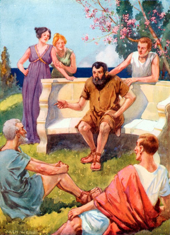 Aesop Telling His Stories by Archibald Webb