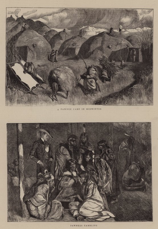A Pawnee Camp in Midwinter by Arthur Boyd Houghton