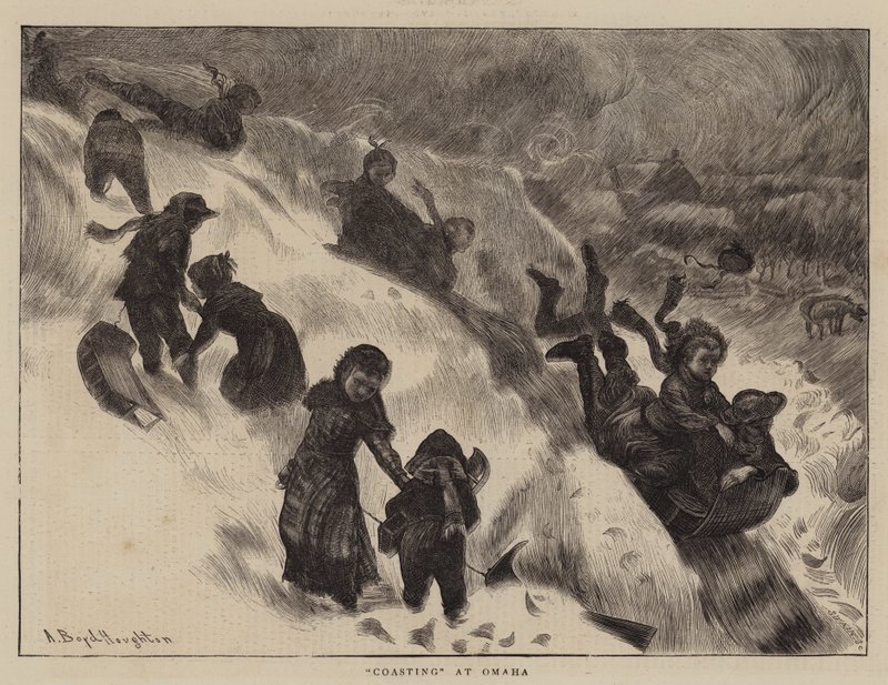Coasting at Omaha by Arthur Boyd Houghton