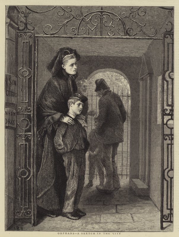 Orphans, a Sketch in the City by Arthur Boyd Houghton