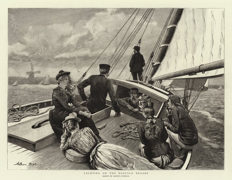 Yachting on the Norfolk Broads by Arthur Hopkins