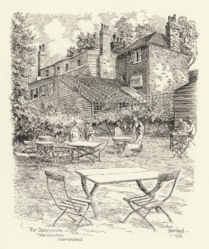 The Spaniards Tea Garden, Hampstead by Arthur Moreland