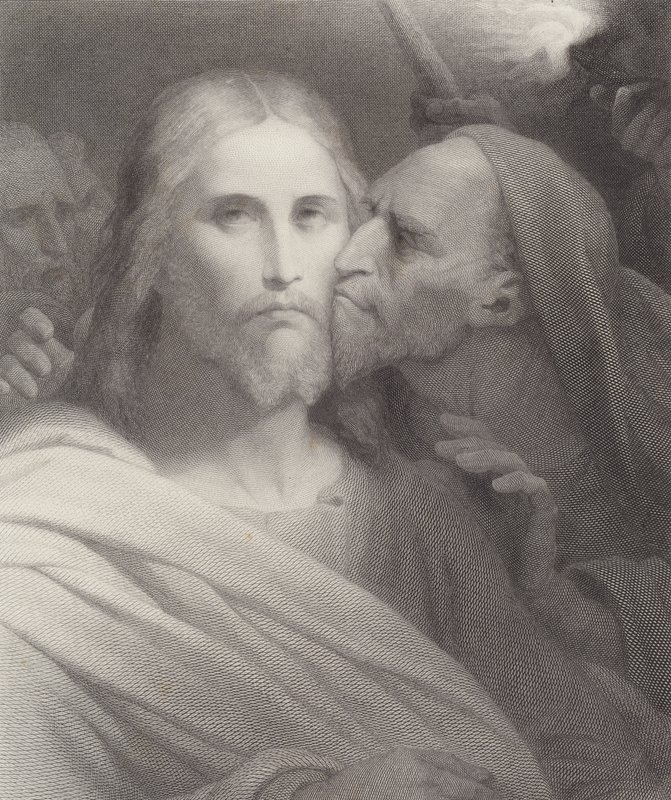 The kiss of Judas by Ary Scheffer