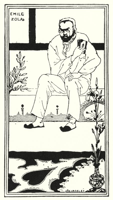 Portrait of Emile Zola by Aubrey (after) Beardsley