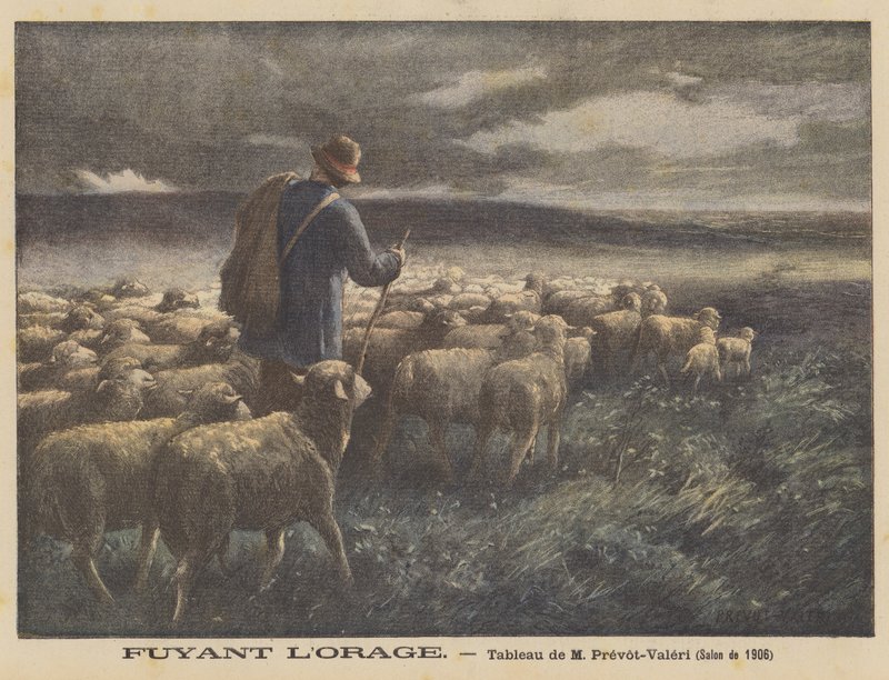 Fleeing the Storm by Auguste Prévot Valeri